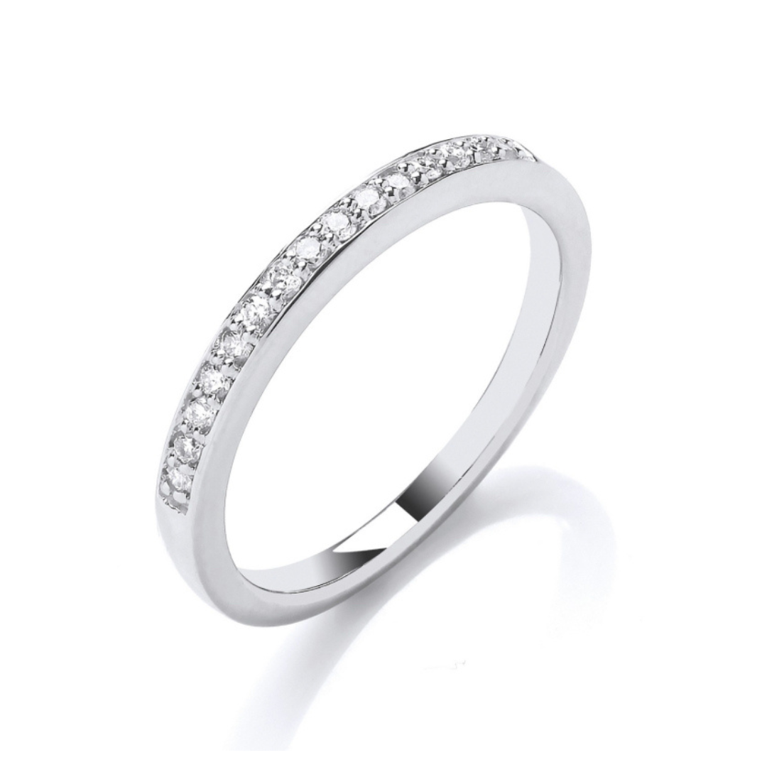 Capri Diamond Half Eternity Wedding Rings - Shralite London