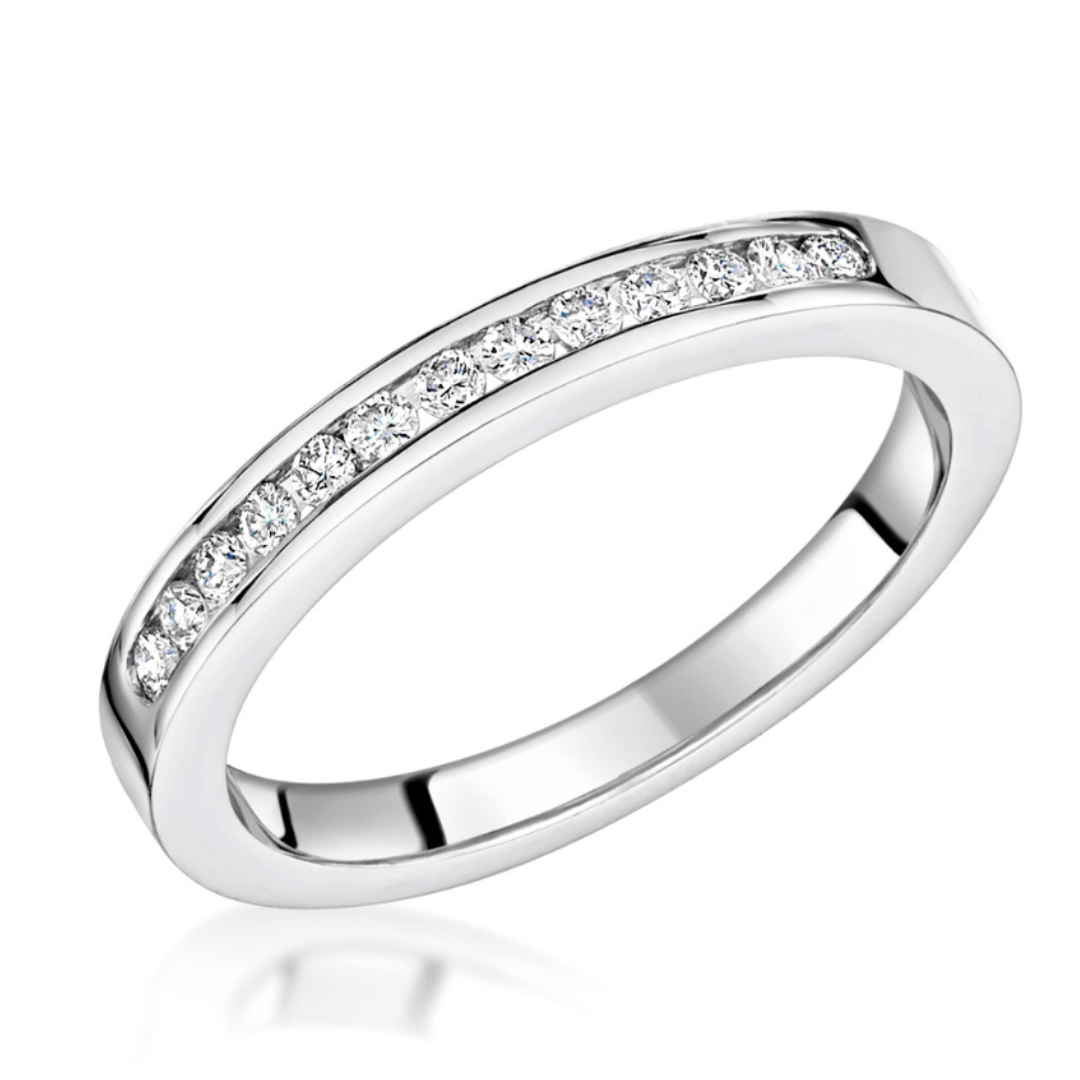 Aspen Half Eternity Wedding Ring - Shralite London
