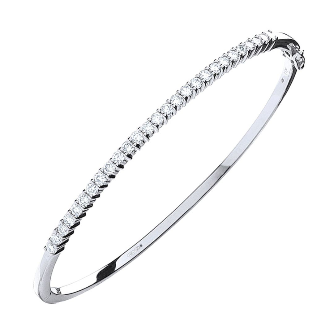 Arctic Glow Diamond Bangles - Shralite London
