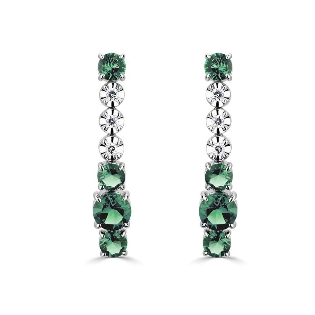 Trilogy Emerald Earrings - Shralite London
