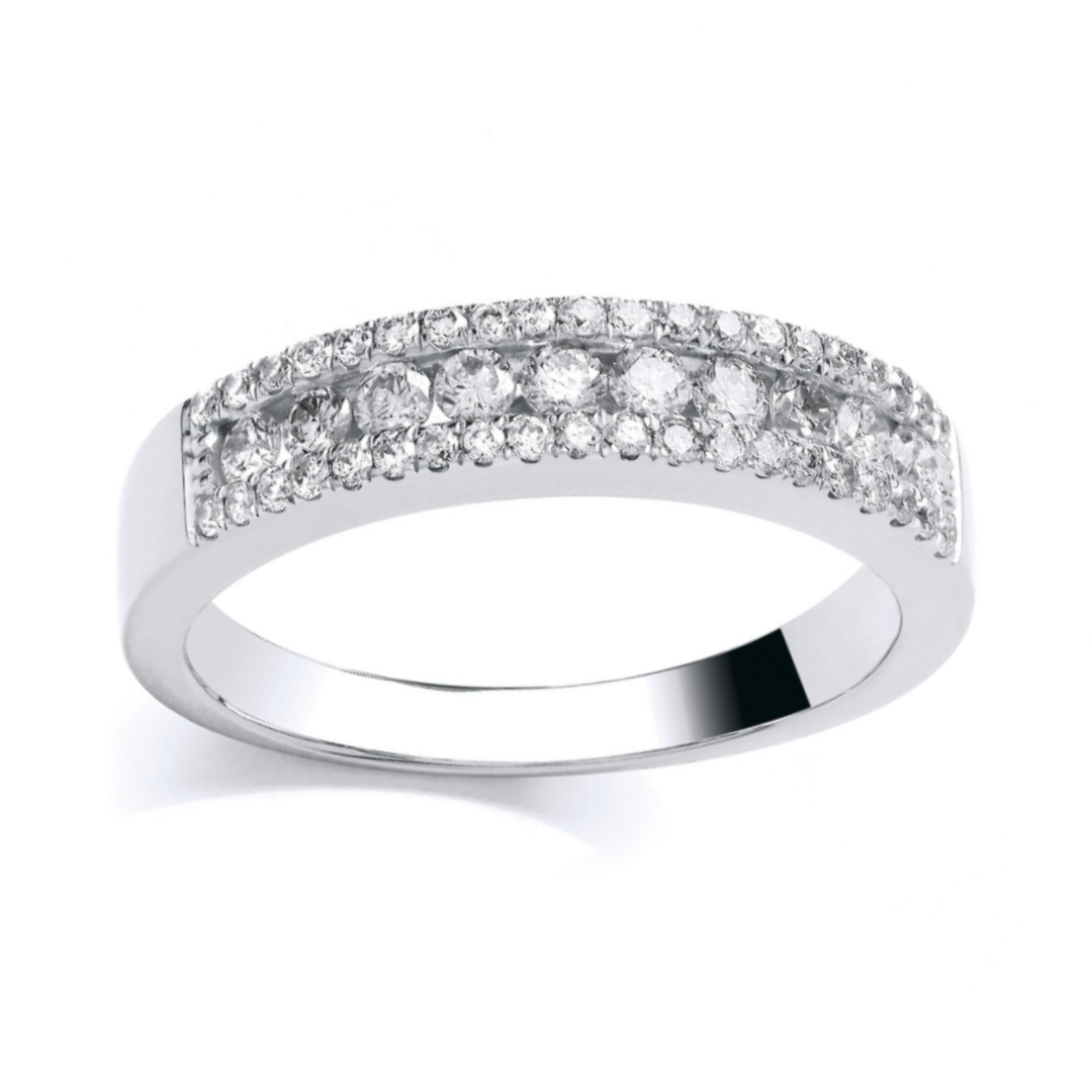 Ceylon Half Eternity Wedding Rings - Shralite London