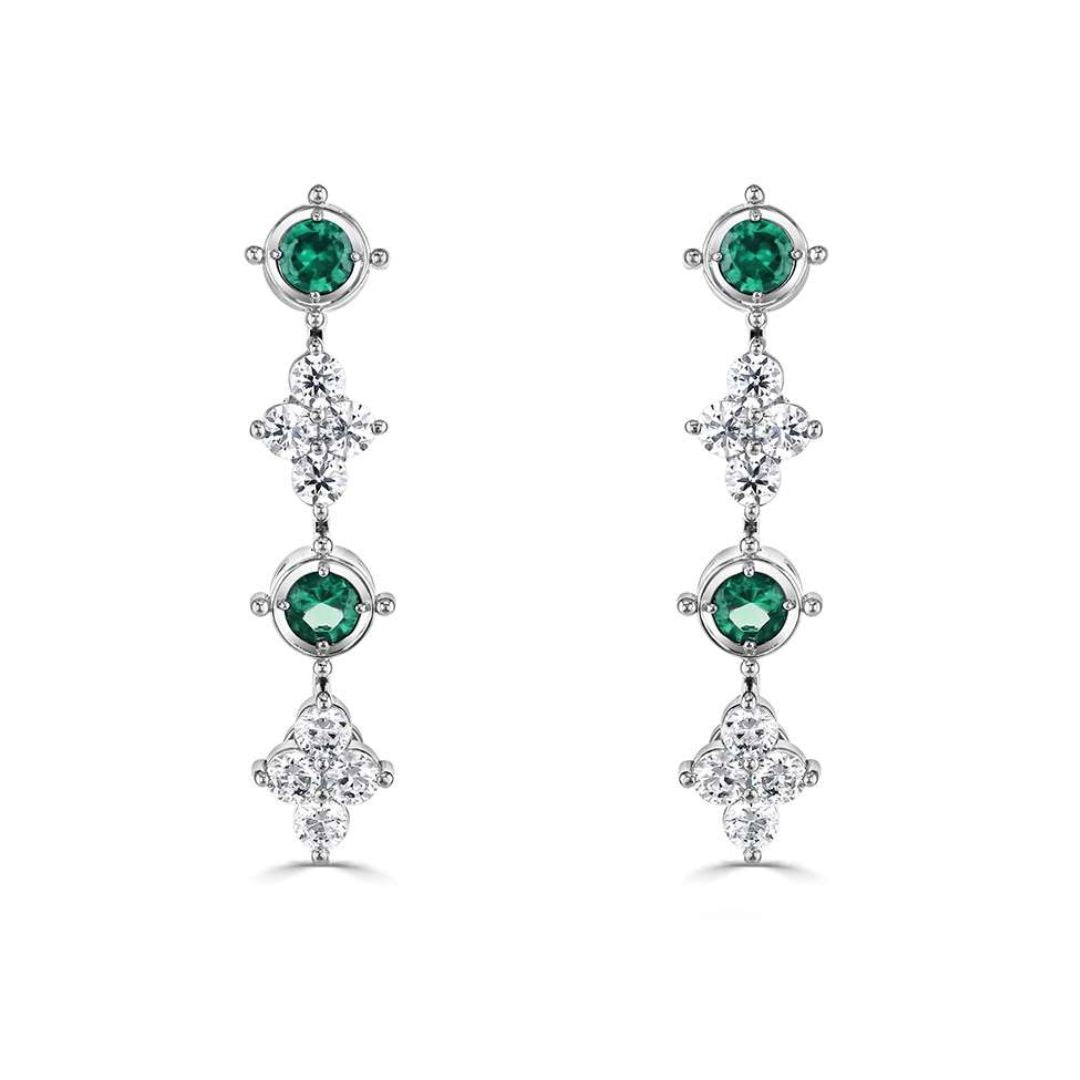Elsa Emerald Drop Earrings - Shralite London