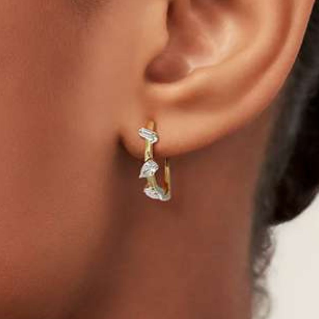 Facet Fusion Diamond Hoop Earrings - Shralite London