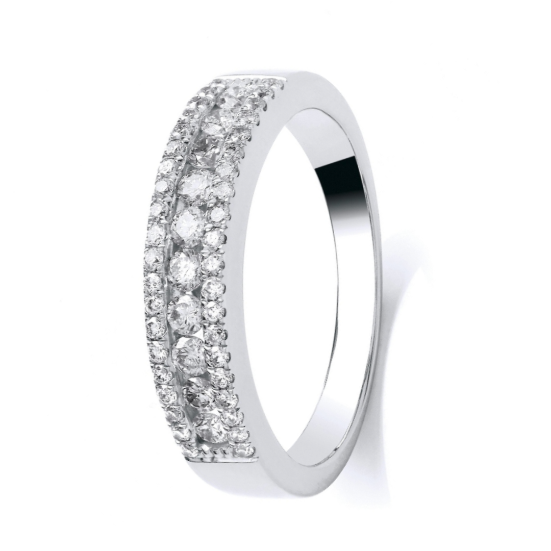 Ceylon Half Eternity Wedding Rings - Shralite London