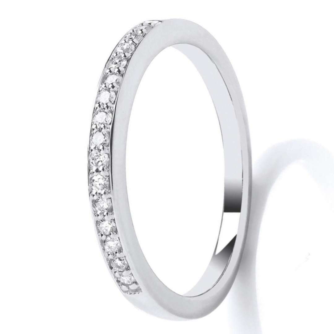Capri Diamond Half Eternity Wedding Rings - Shralite London