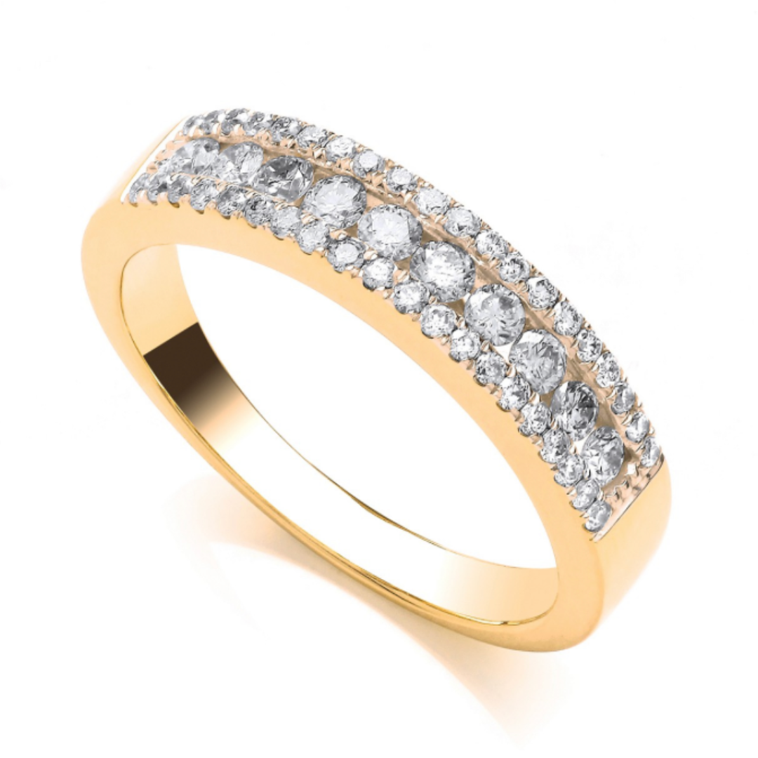 Ceylon Half Eternity Wedding Rings - Shralite London