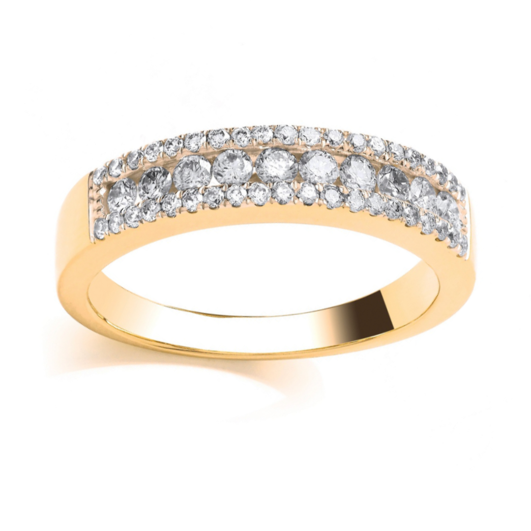 Ceylon Half Eternity Wedding Rings - Shralite London