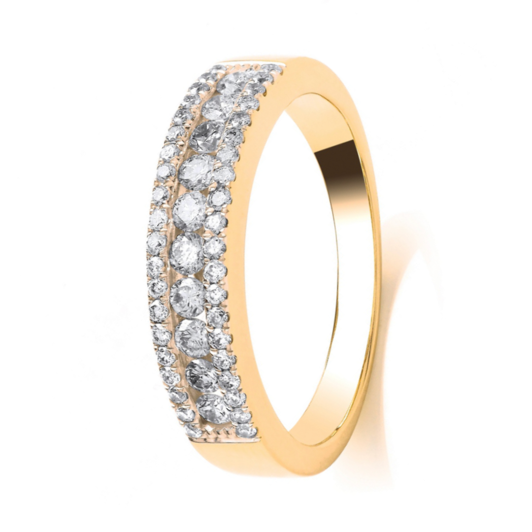 Ceylon Half Eternity Wedding Rings - Shralite London