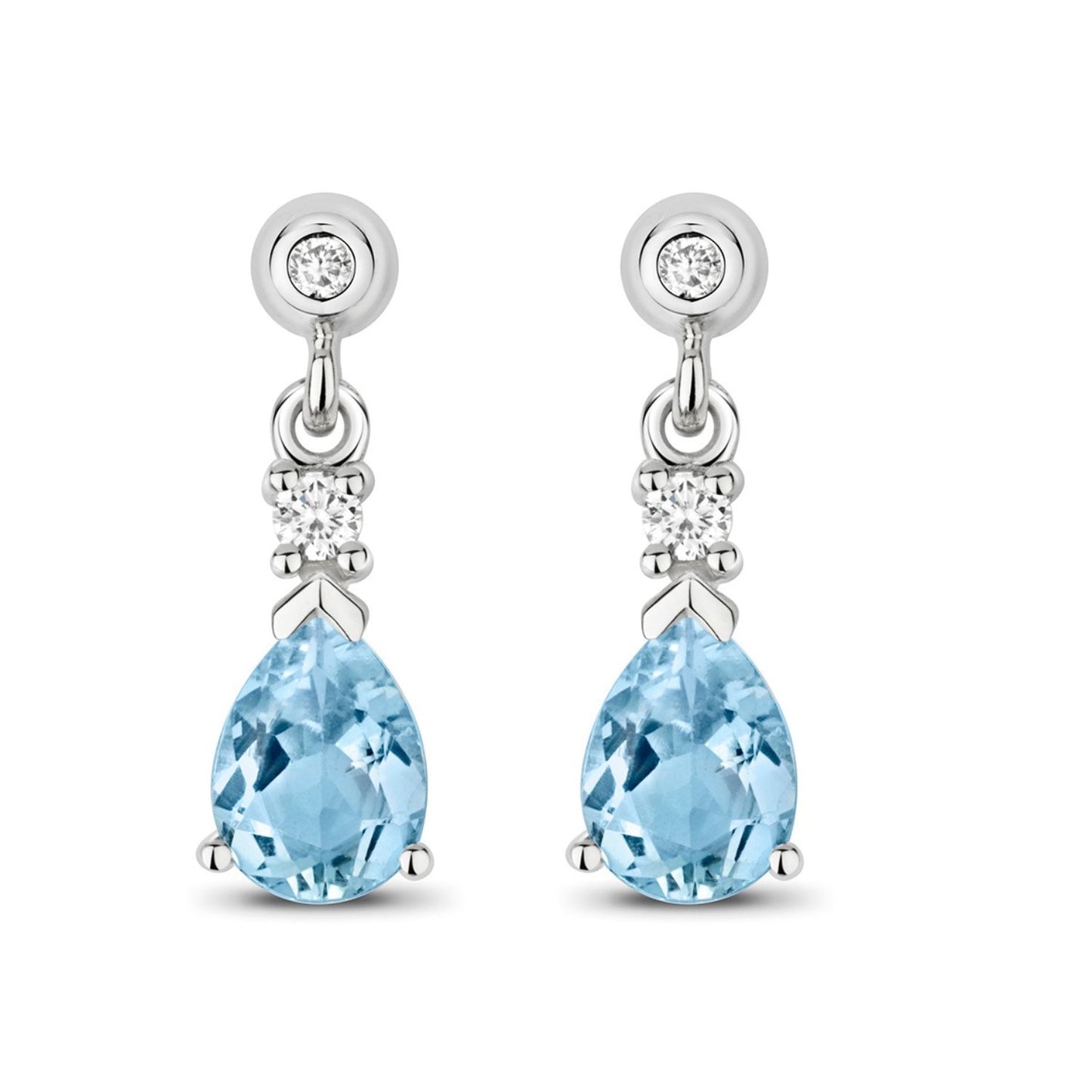 AQUAMARINE PEAR DROP EARRINGS
