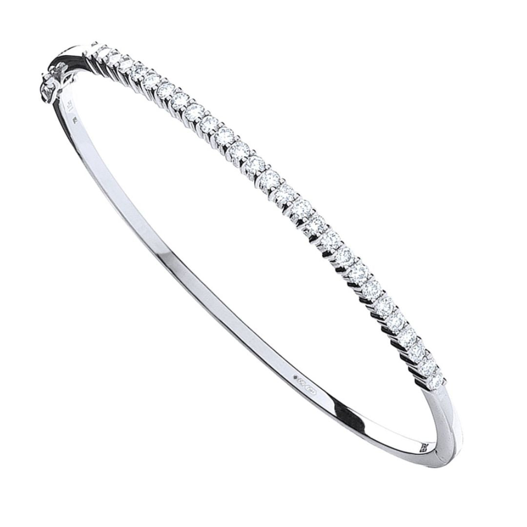 Arctic Glow Diamond Bangles - Shralite London