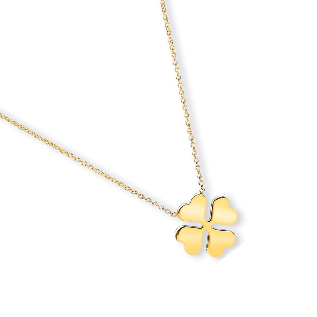 Clover Leaf Gold Pendant - Shralite London