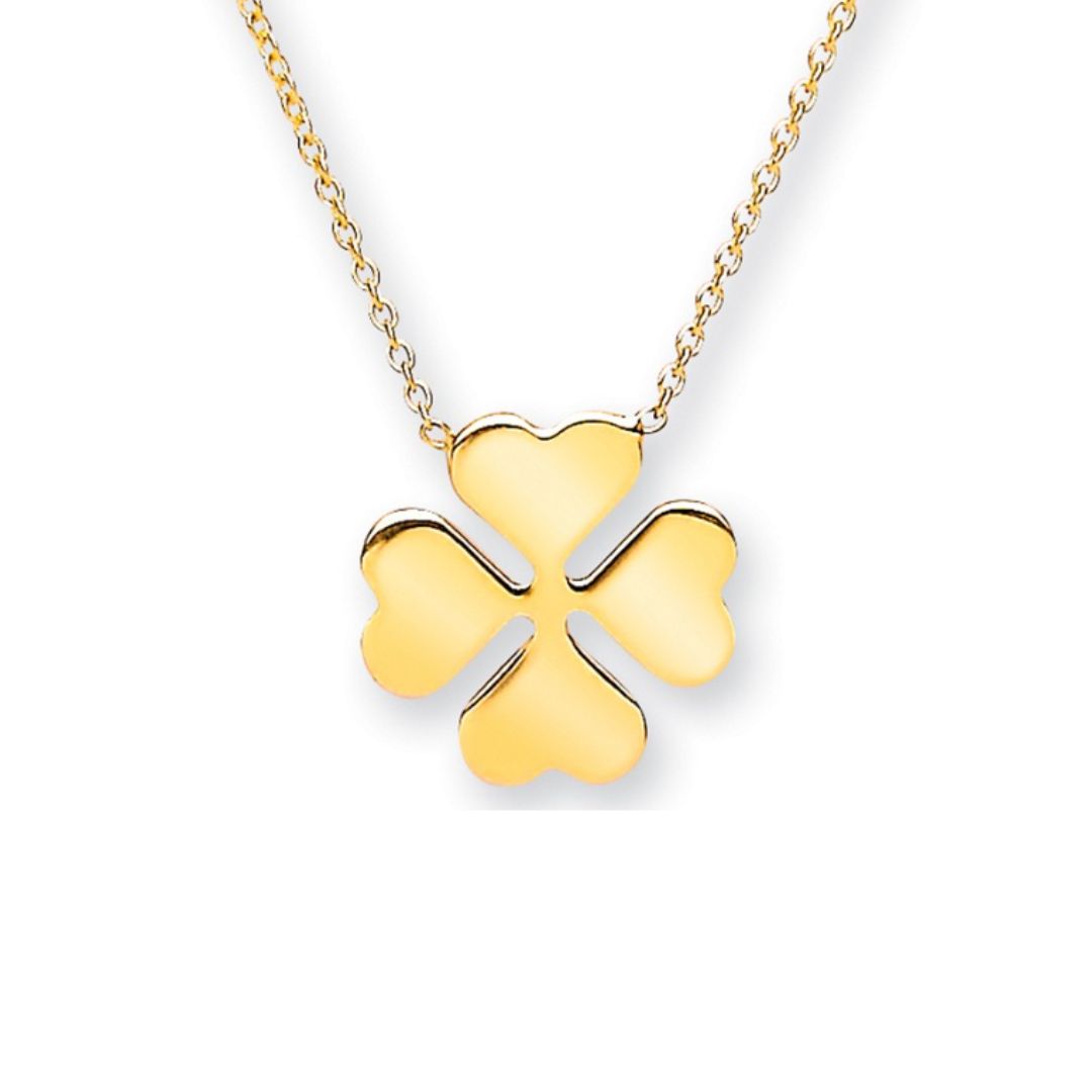 Clover Leaf Gold Pendant - Shralite London
