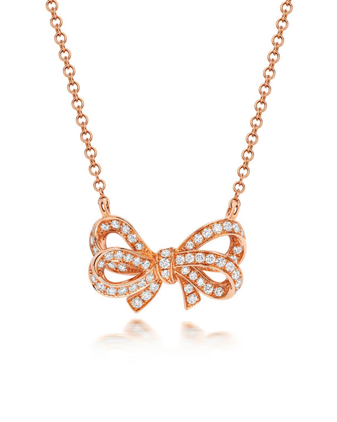 DIAMOND BOW NECKLACE - Shralite London