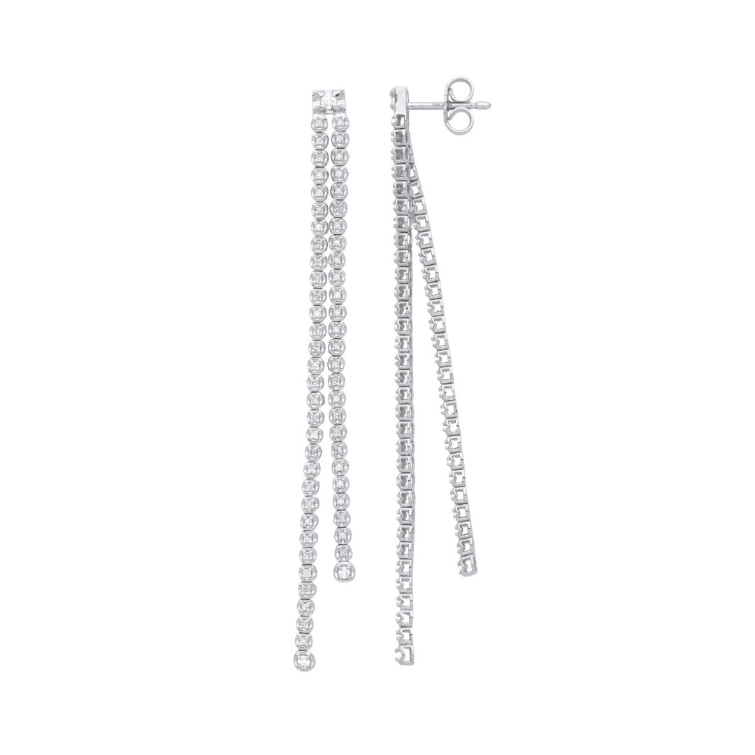Dazzling Cascade Drop Earrings - Shralite London