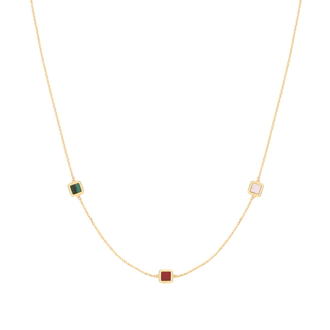 Gemstone Trio Necklace - Shralite London