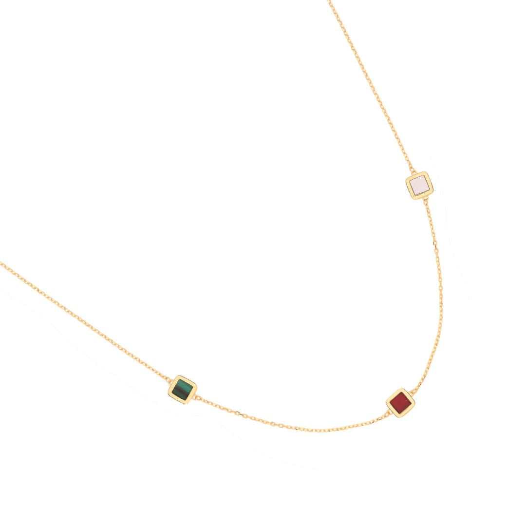 Gemstone Trio Necklace - Shralite London