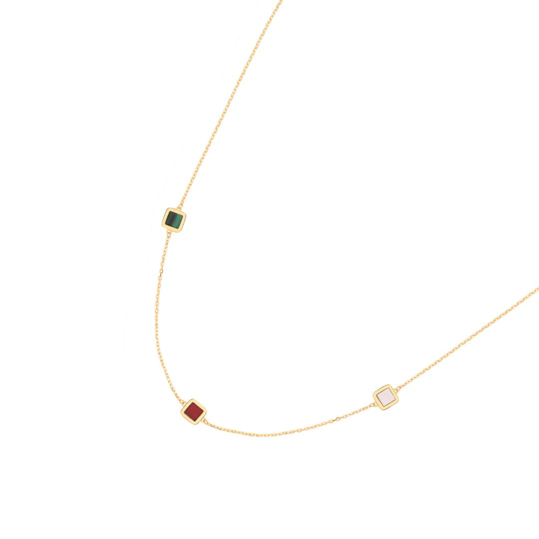 Gemstone Trio Necklace - Shralite London