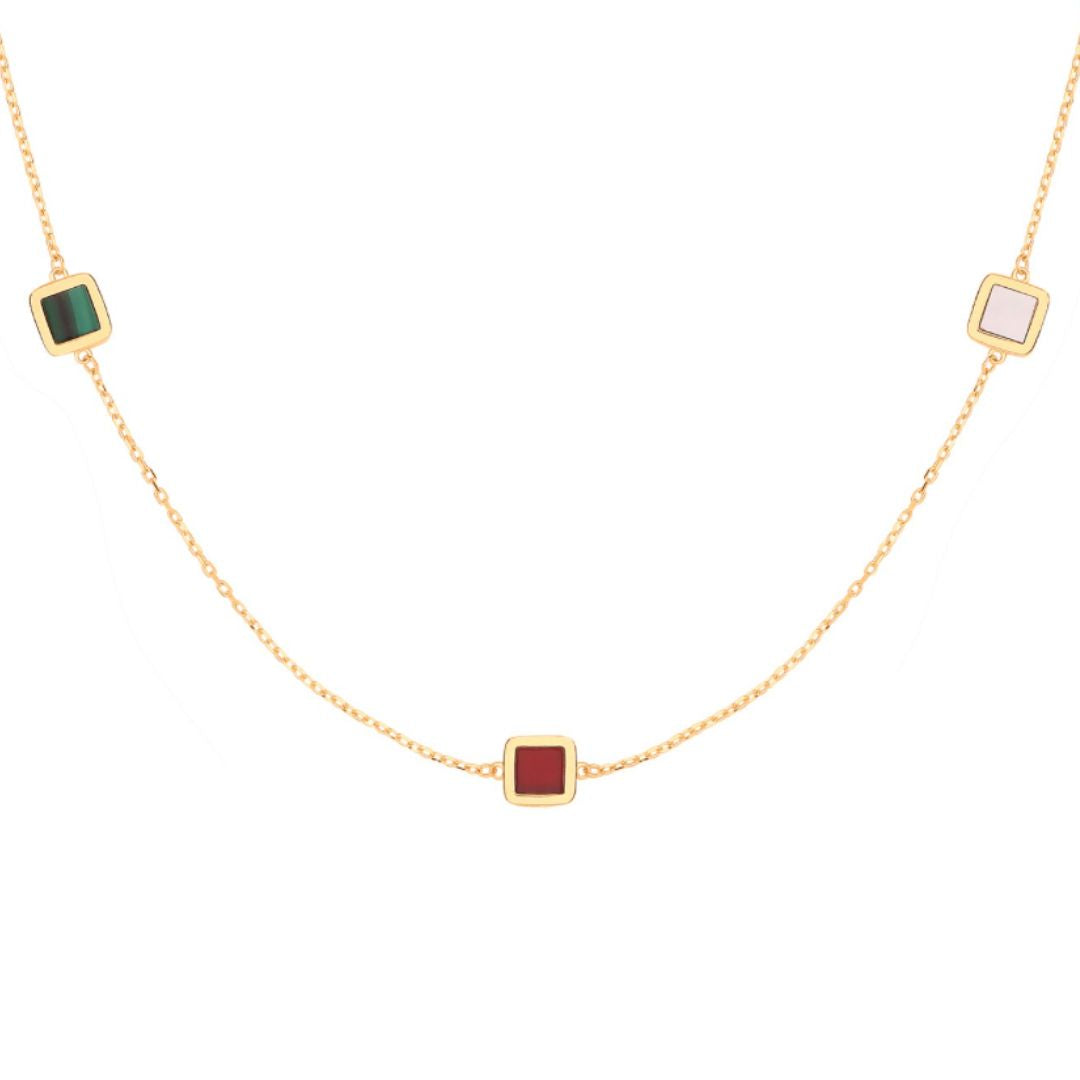 Gemstone Trio Necklace - Shralite London