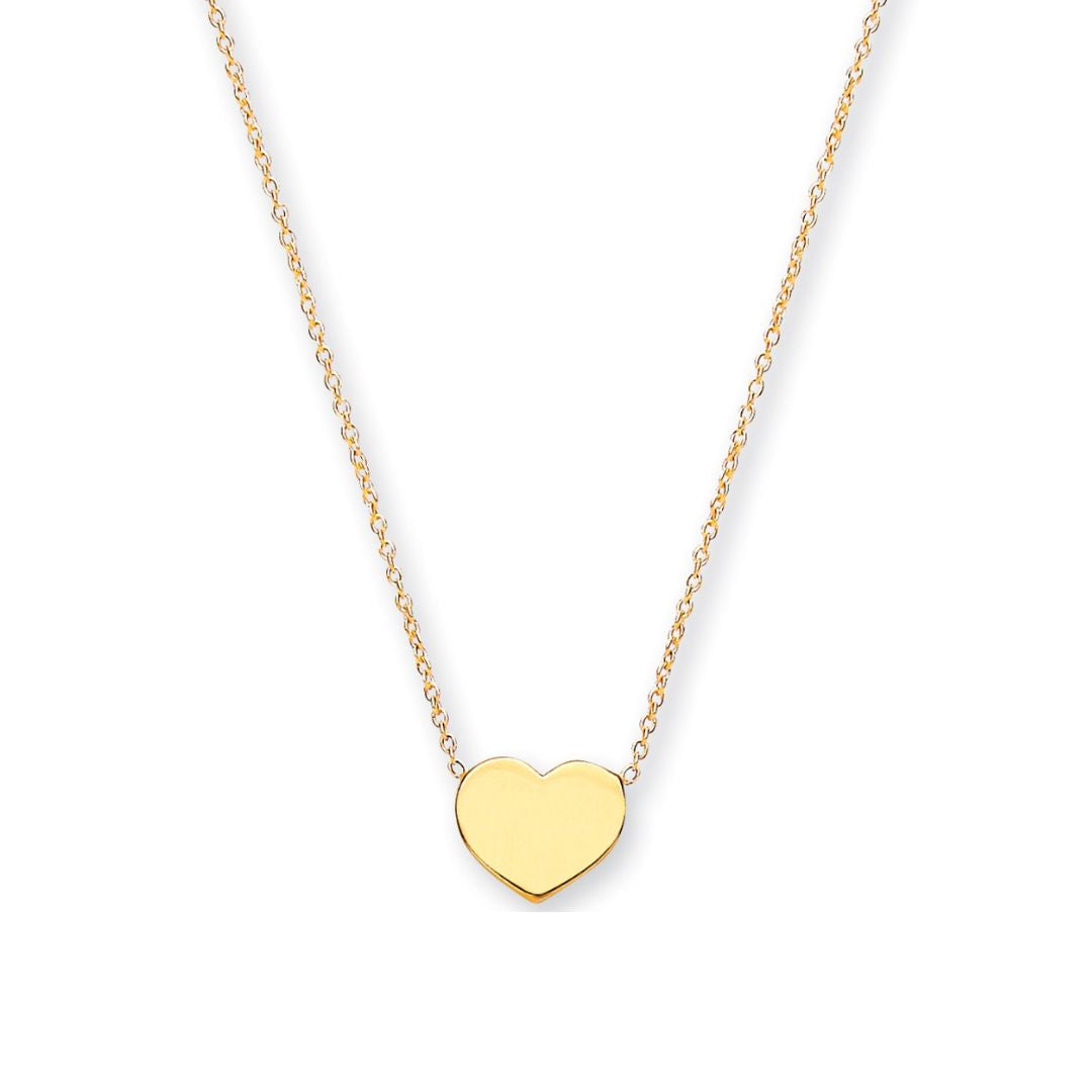 Gold Heart Pendant Necklace - Shralite London