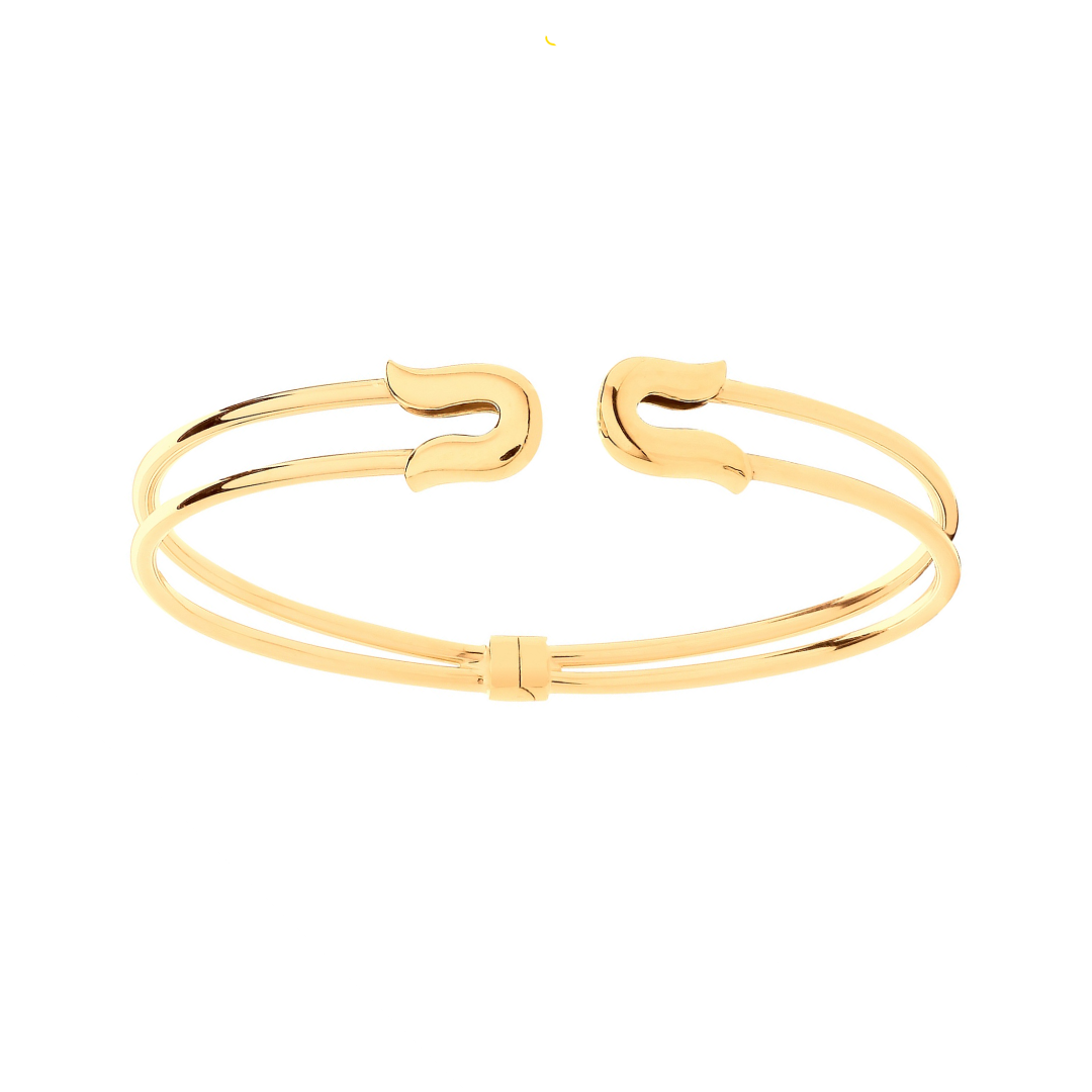 Golden Reflections Safety Pin Bangle - Shralite London