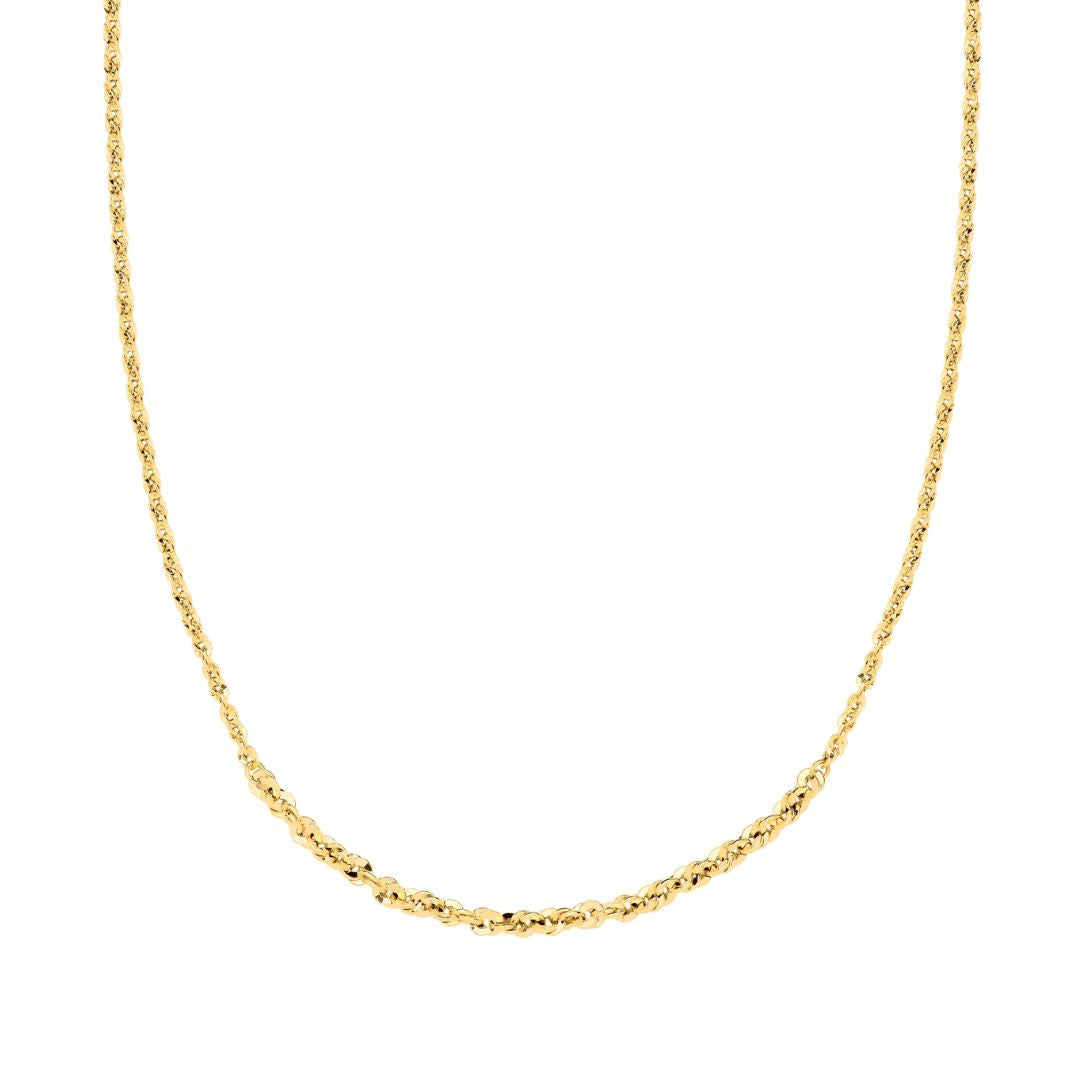 Graduated Gold Rope Link Necklace - Shralite London