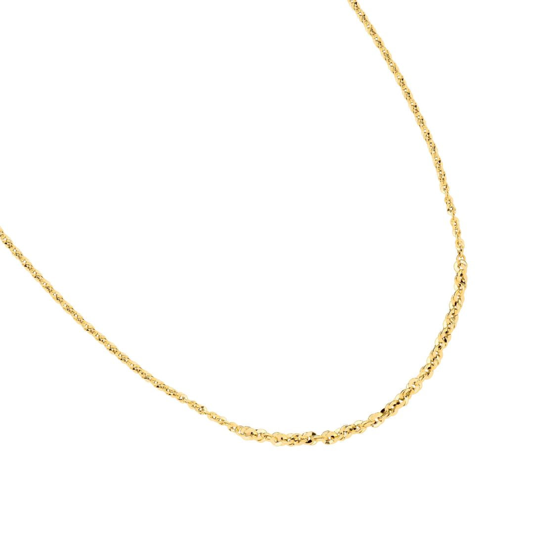 Graduated Gold Rope Link Necklace - Shralite London