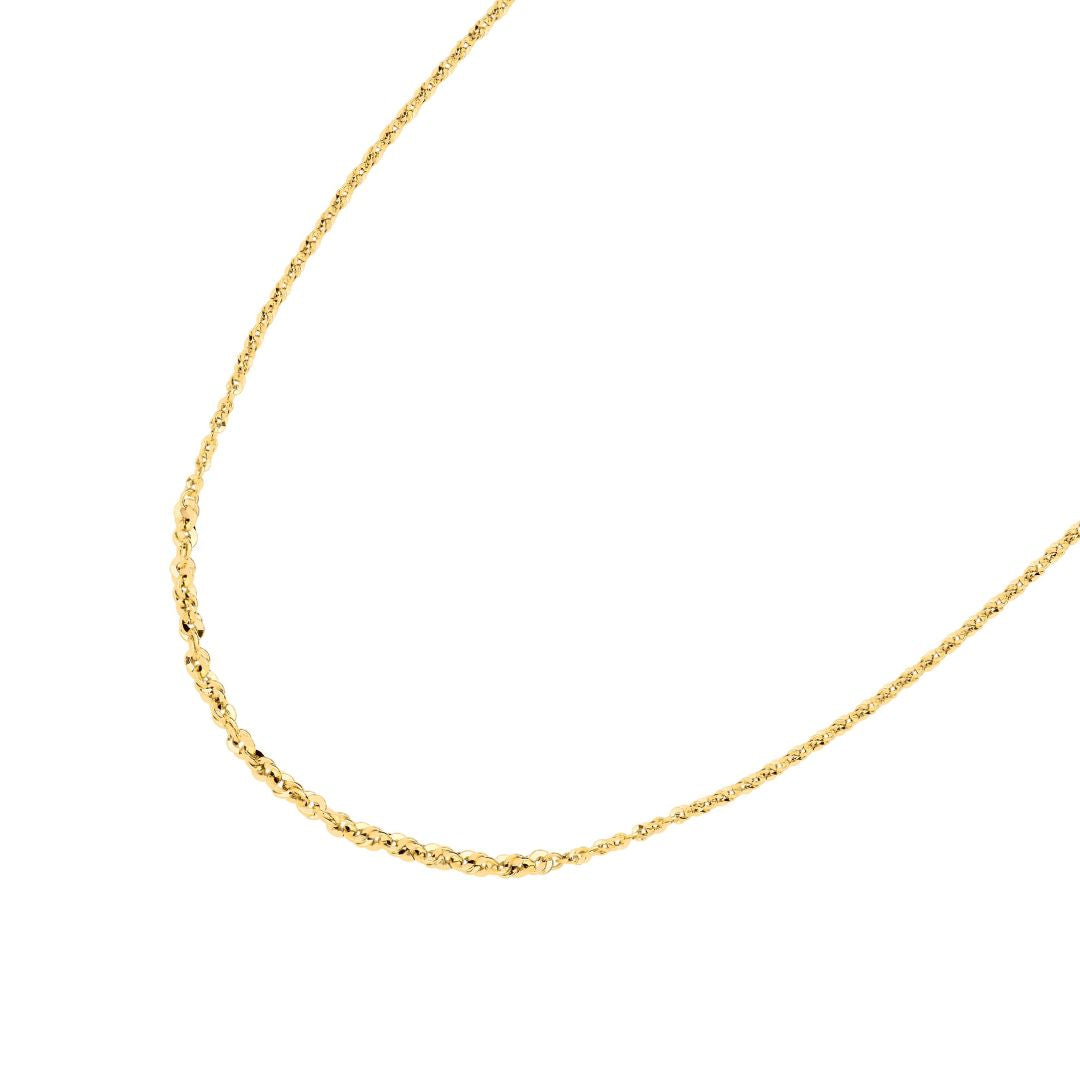 Graduated Gold Rope Link Necklace - Shralite London