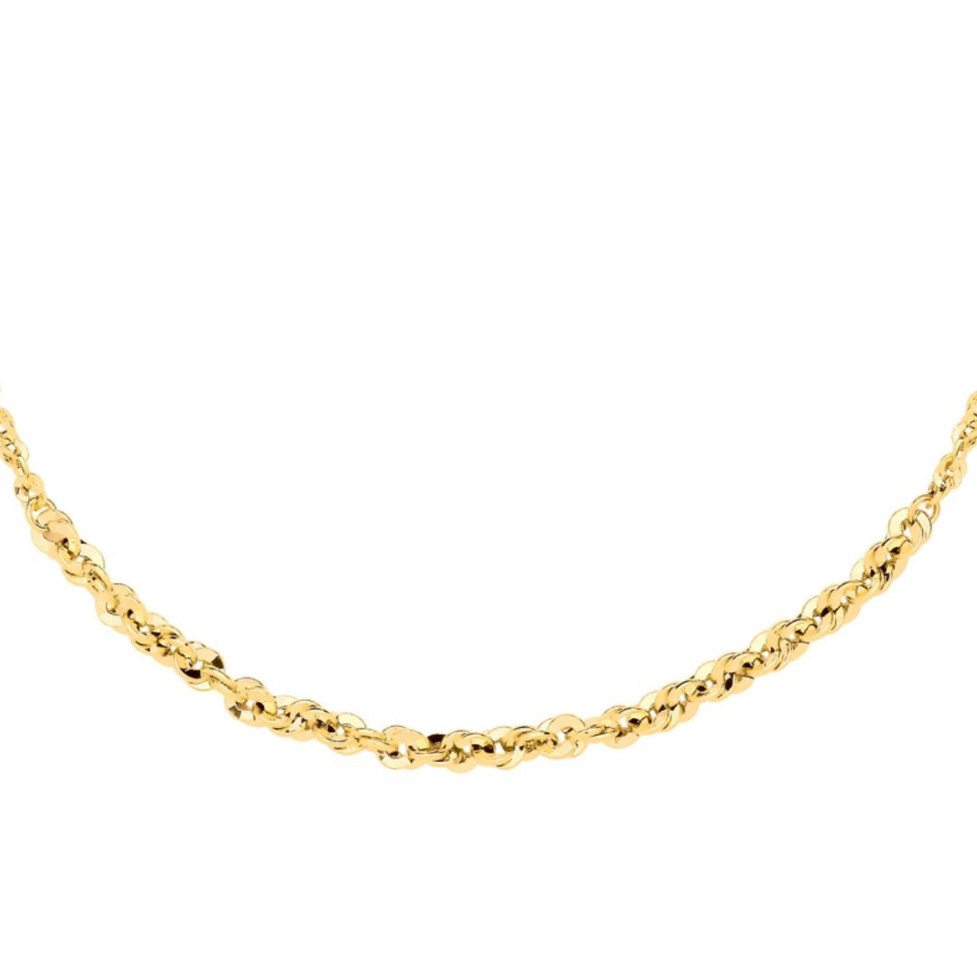 Graduated Gold Rope Link Necklace - Shralite London