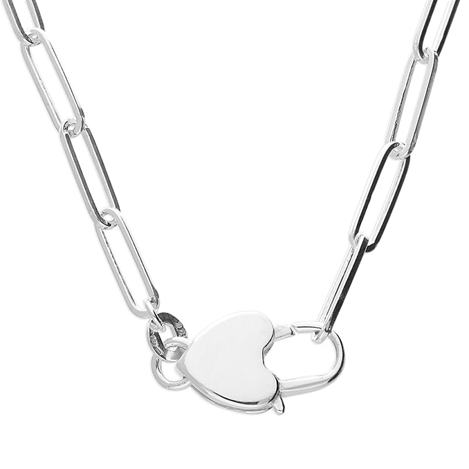 Heart's Embrace Heart Padlock Clasp on Paper Chain - Shralite London