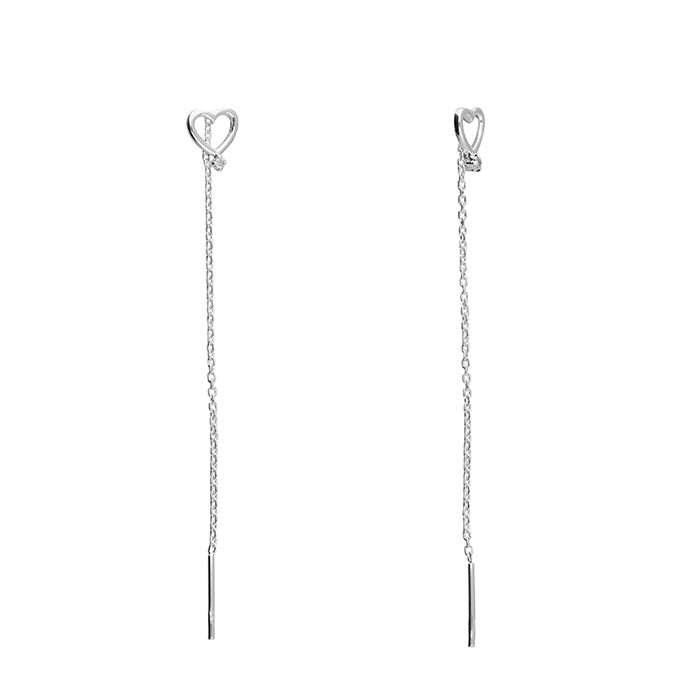 Heart's Desire Stud Pull-Through Earring - Shralite London