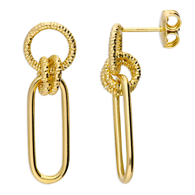 Diamond-Cut Drop Earrings - Shralite London