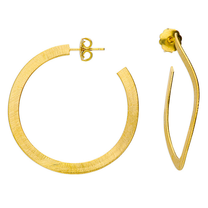 Golden Glow Stud Hoop Earrings - Shralite London