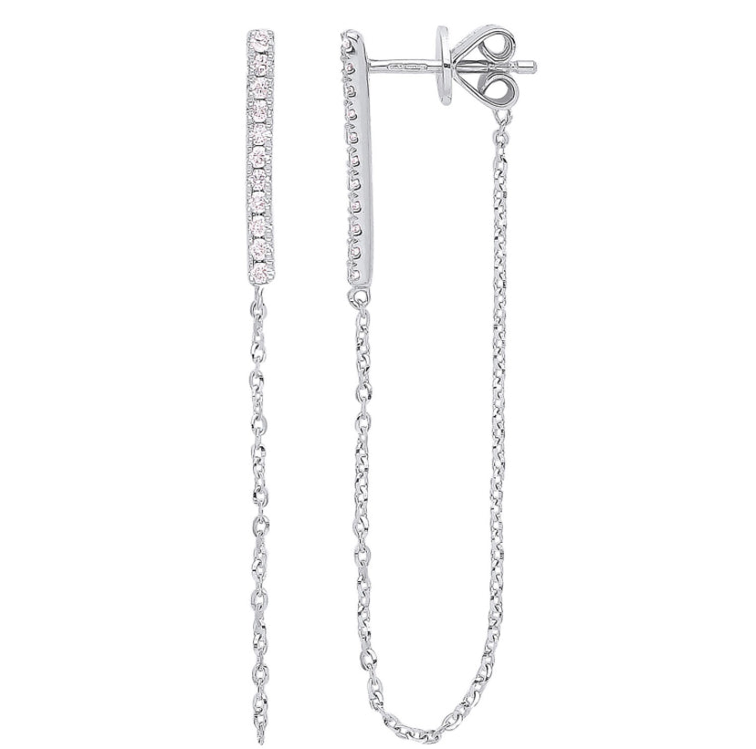 Scarlett Diamond Drop Earrings - Shralite London