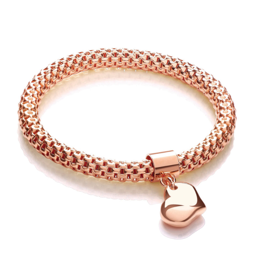 Romantic Heart Pendant Bracelet - Shralite London