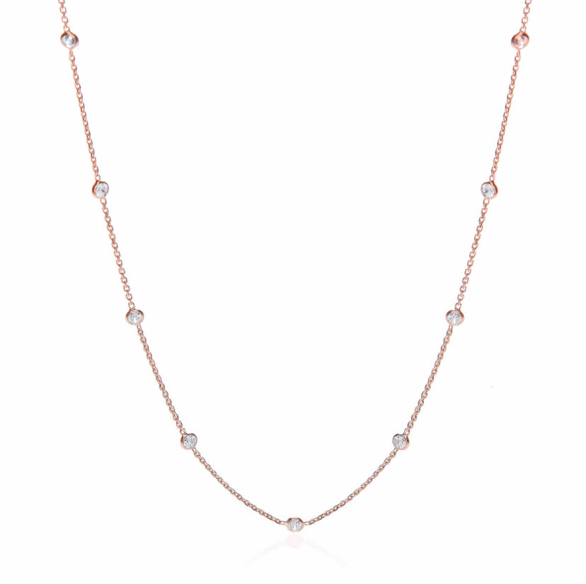 Parisian Glamour Rose Gold Vermeil Necklace - Shralite London