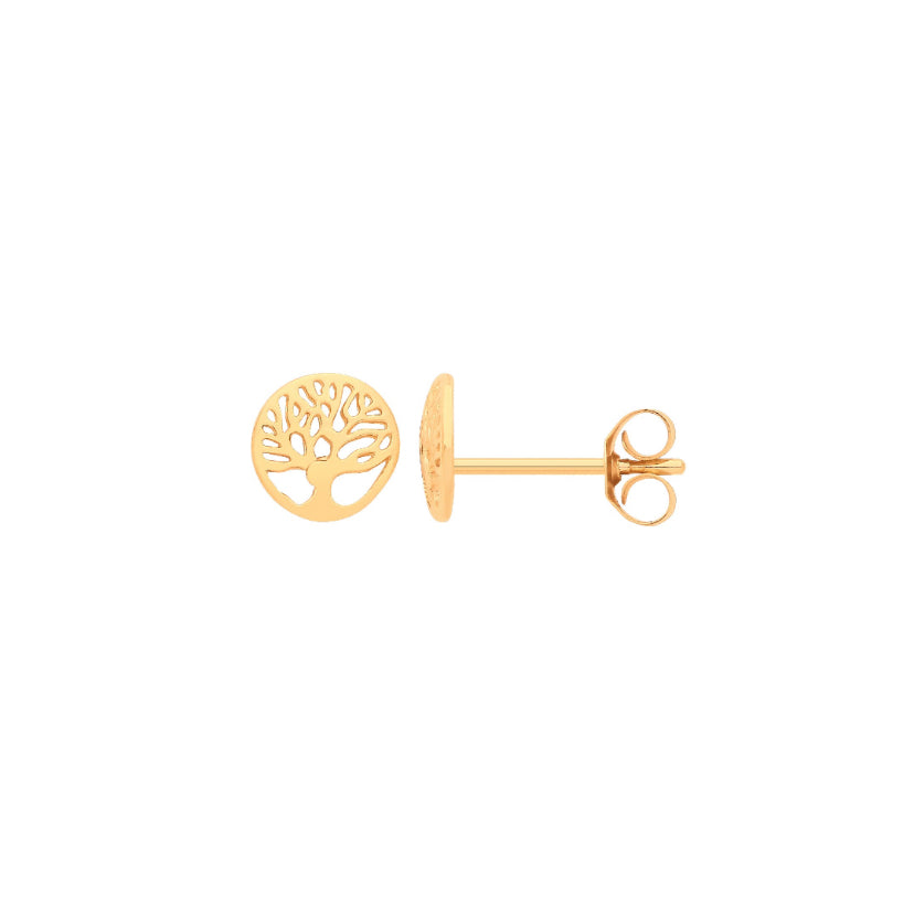 Radiant Tree of Life Stud Earrings - Shralite London