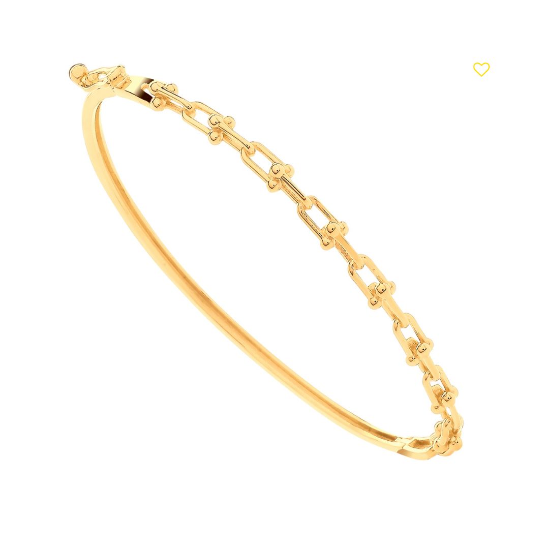 Oasis Bike Lock Link Ladies Bangle - Shralite London
