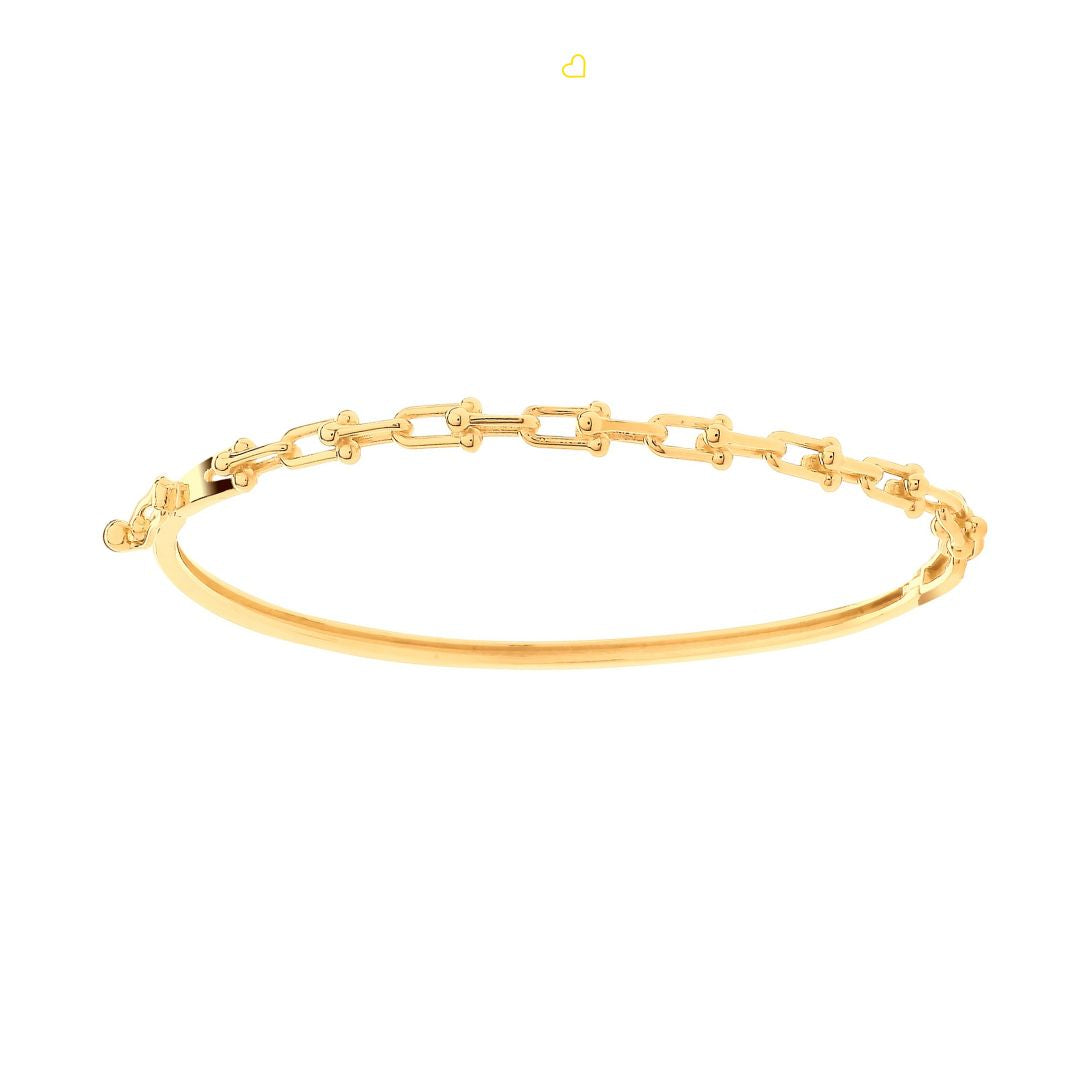 Oasis Bike Lock Link Ladies Bangle - Shralite London