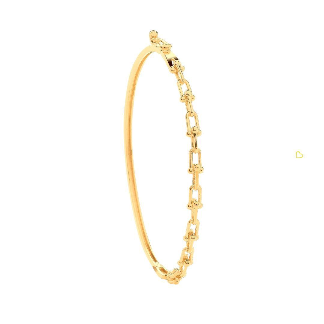 Oasis Bike Lock Link Ladies Bangle - Shralite London
