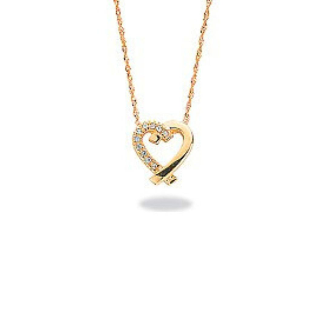 Parisian Heart Diamond Pendant - Shralite London