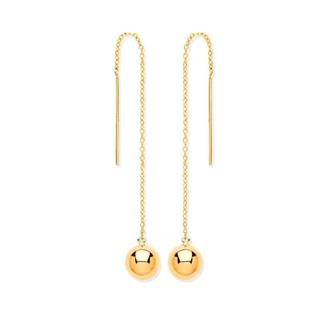 Sphere Pull Through Earrings - Shralite London