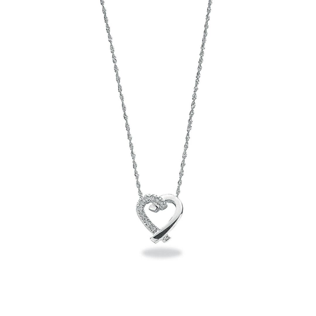 Parisian Heart Diamond Pendant - Shralite London