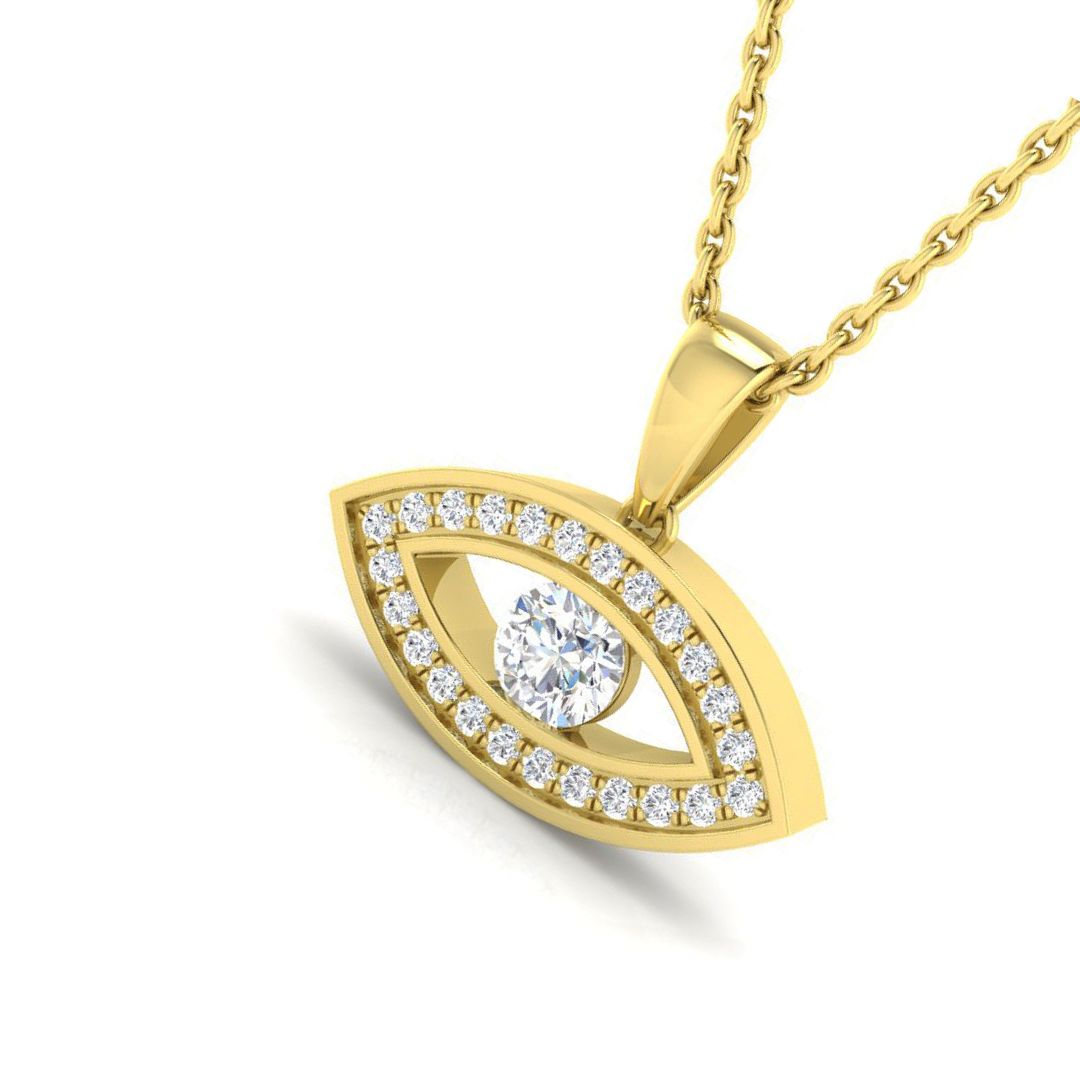 Evil Eye Gold Necklace - Shralite London