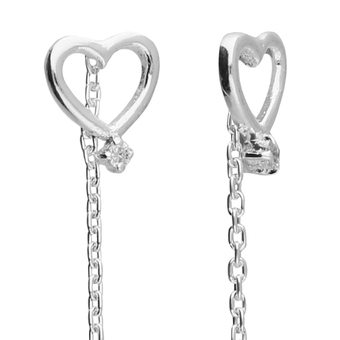 Heart's Desire Stud Pull-Through Earring - Shralite London