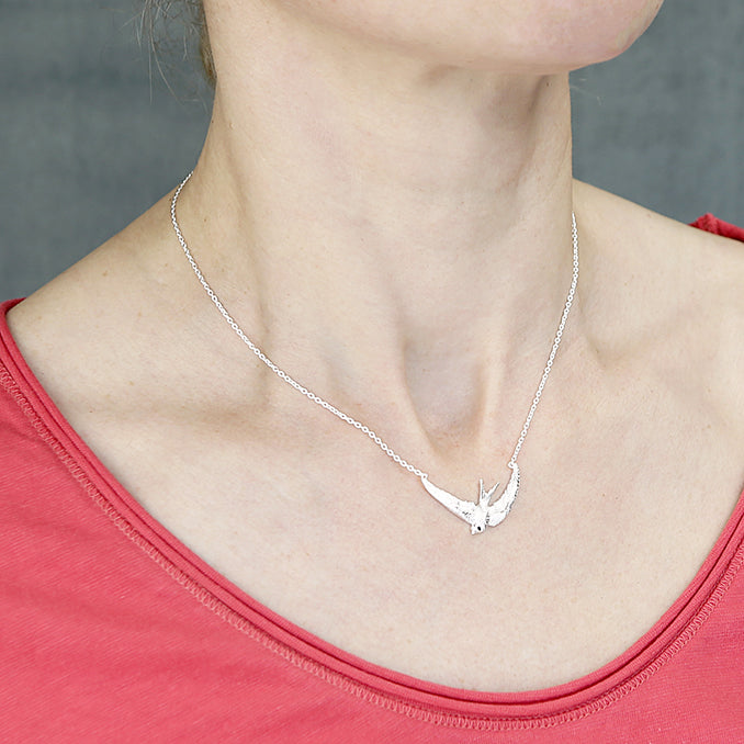 Golden Swallows Pendant - Shralite London