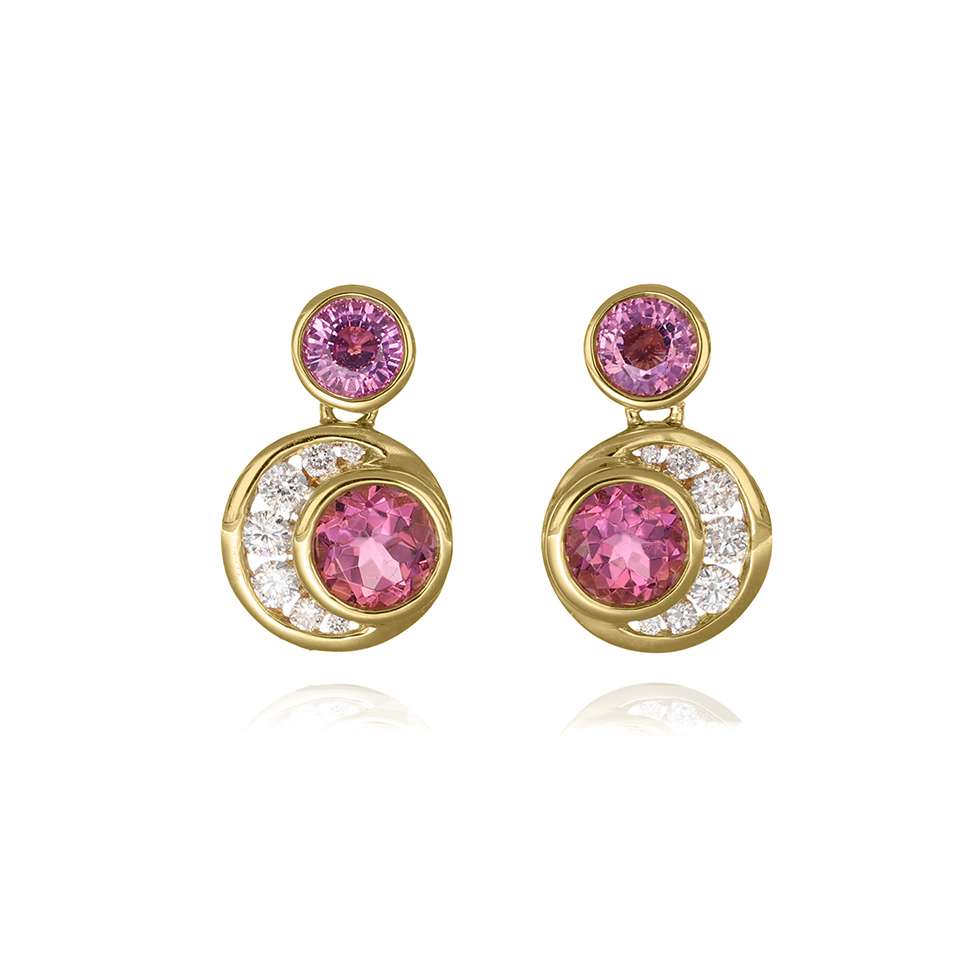 Pink Sapphire Earrings - Shralite London
