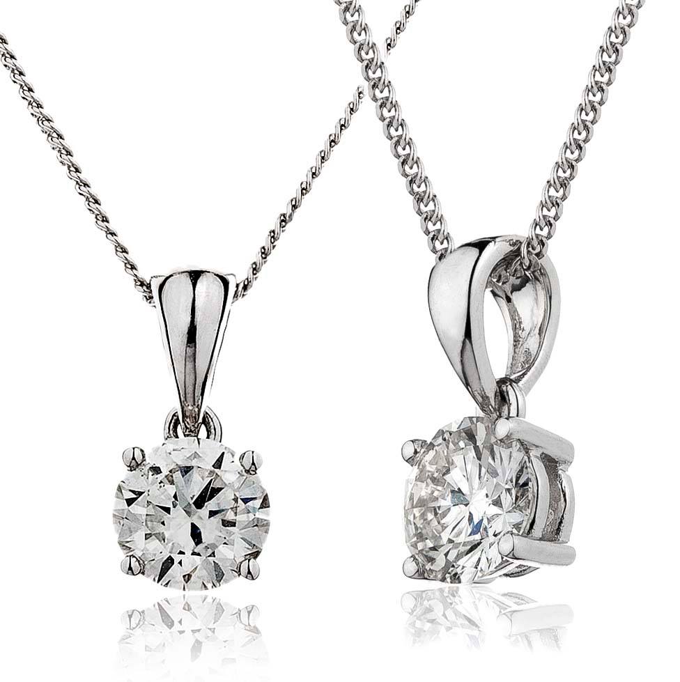 Serene Solace Diamond Solitaire Pendant - Shralite London