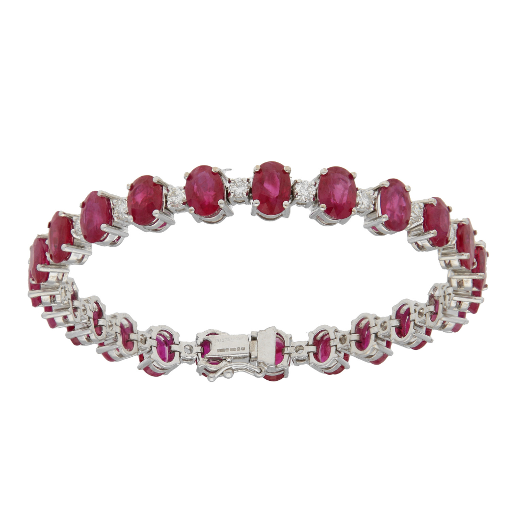 Aire Diamond and Ruby Bracelet - Shralite London