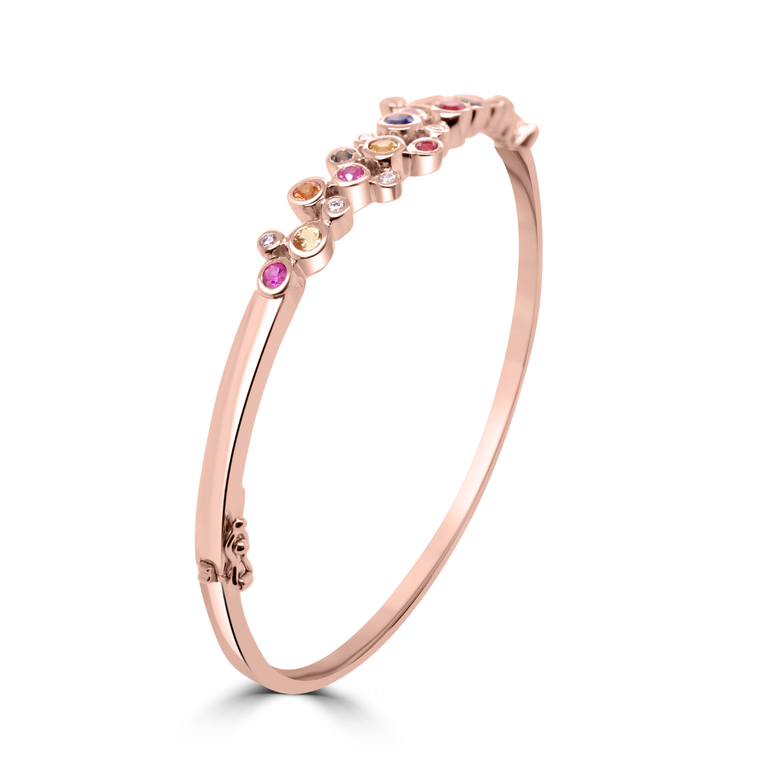 Sapphire Stardust Bubble Bangle - Shralite London
