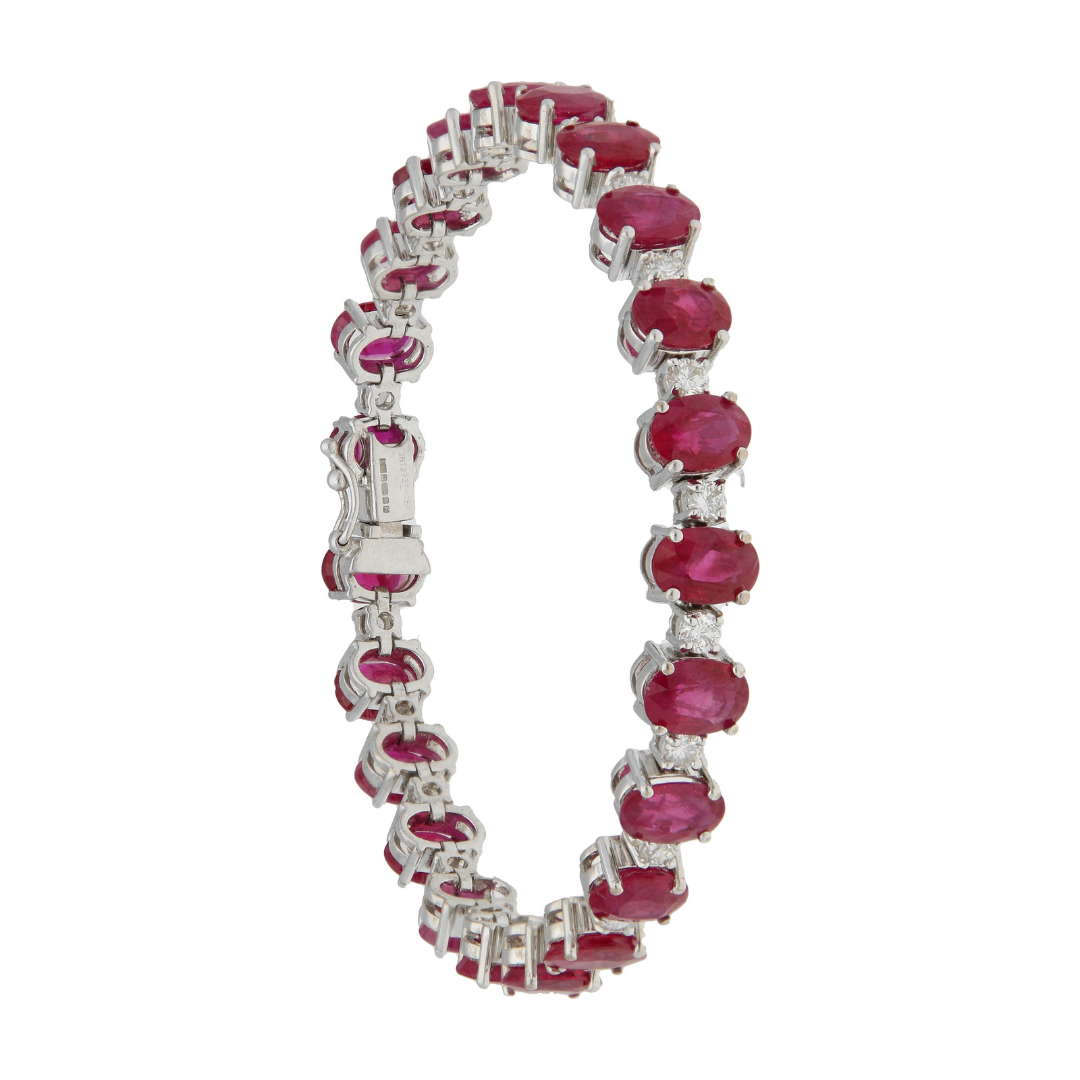 Aire Diamond and Ruby Bracelet - Shralite London